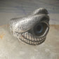 Eye ring pentagram band size 10.25 snake surface texture sterling silver women men