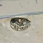 Vintage Sterling Silver Gold Accent Mixed Metal Desert Landscape Cactus Ring Size 8.50