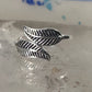 Feather ring toe band size 4 adjustable sterling silver women girls