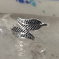 Feather ring toe band size 4 adjustable sterling silver women girls