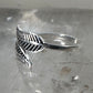 Feather ring toe band size 4 adjustable sterling silver women girls