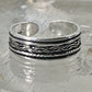 Toe braid ring pinky toe braided band size 2.50 adjustable sterling silver women girls