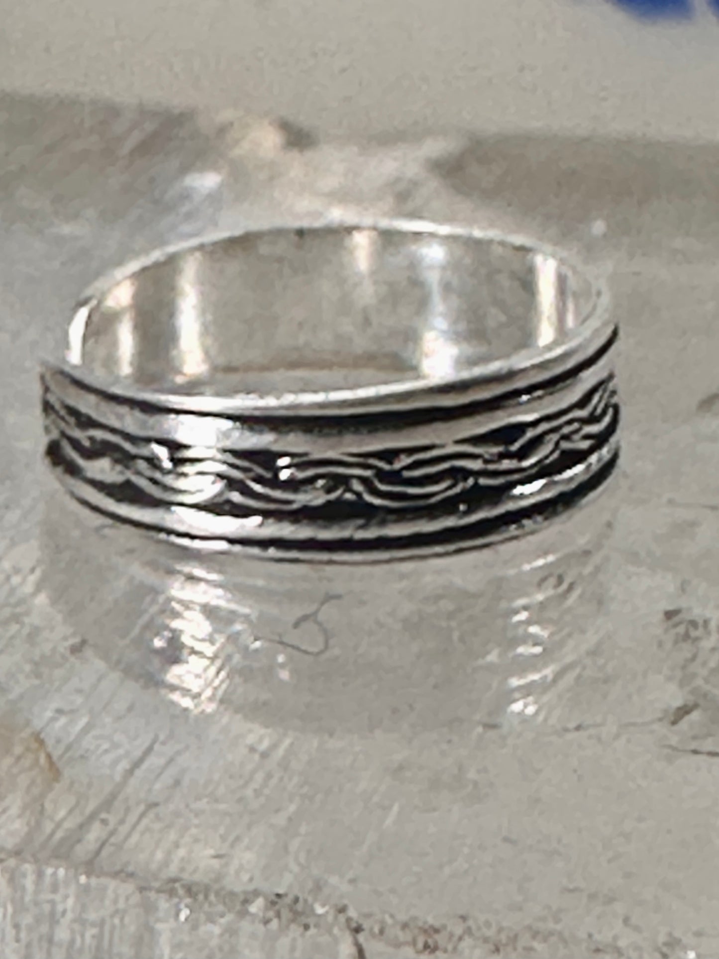 Toe braid ring pinky toe braided band size 2.50 adjustable sterling silver women girls