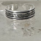 Toe braid ring pinky toe braided band size 2.50 adjustable sterling silver women girls