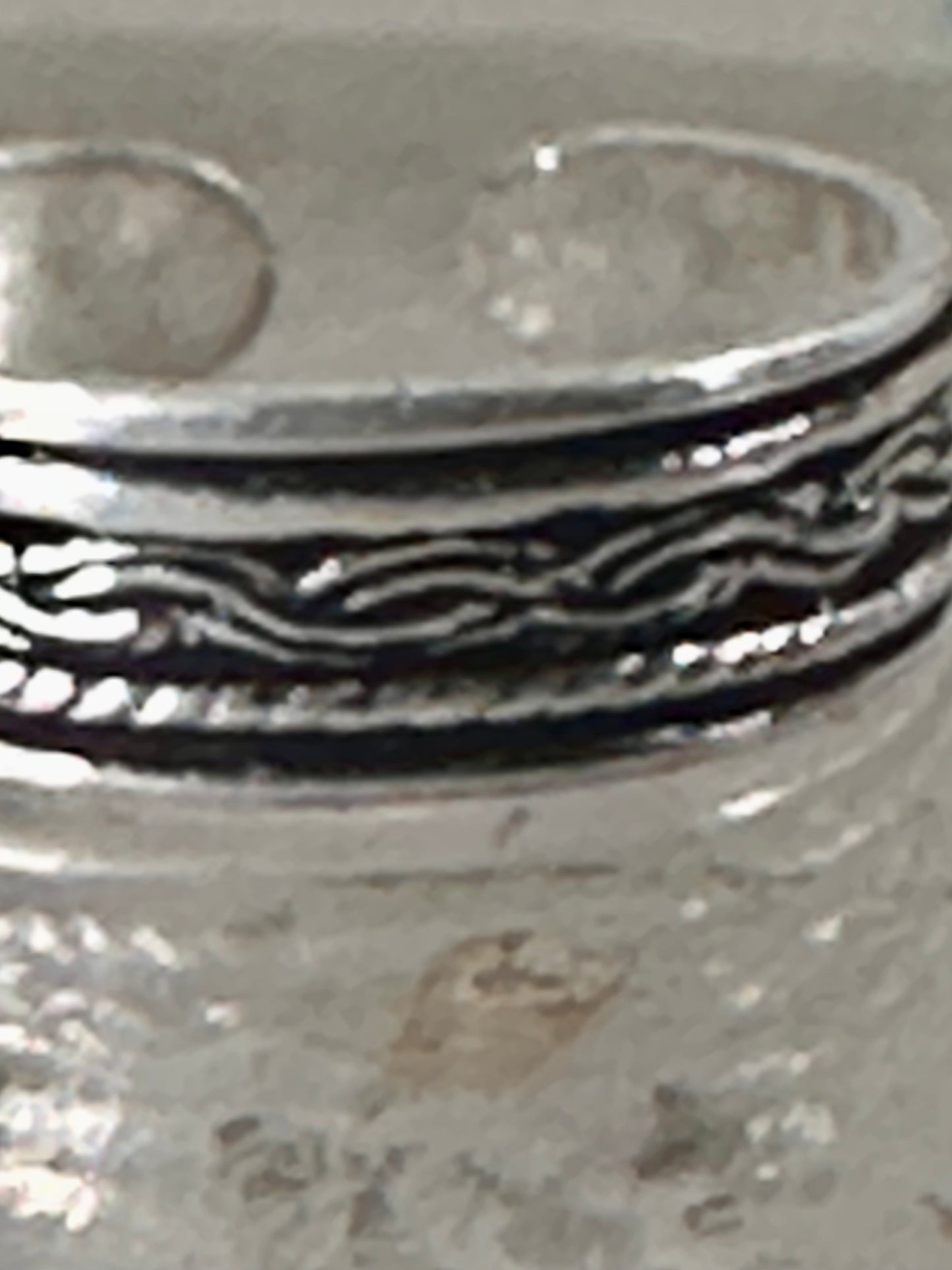 Toe braid ring pinky toe braided band size 2.50 adjustable sterling silver women girls