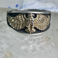 Vintage Navajo Eagle ring Ott band size 9.75 sterling silver women men