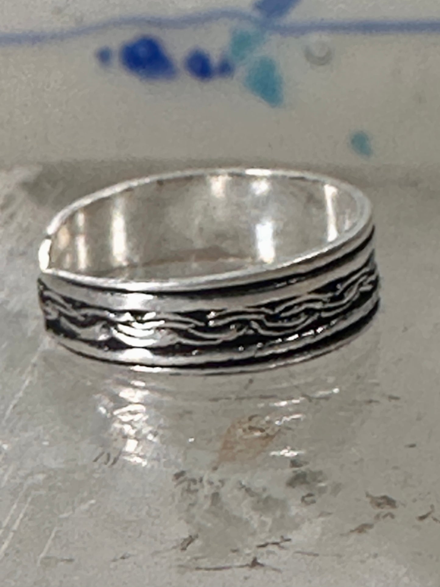 Toe braid ring pinky toe braided band size 2.50 adjustable sterling silver women girls