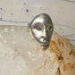 Vintage Face ring mask band fisize 7.50 sterling silver women
