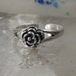 Rose ring toe band size 3.50 adjustable sterling silver women girls