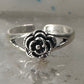 Rose ring toe band size 3.50 adjustable sterling silver women girls