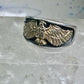 Vintage Navajo Eagle ring Ott band size 9.75 sterling silver women men