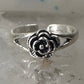 Rose ring toe band size 3.50 adjustable sterling silver women girls
