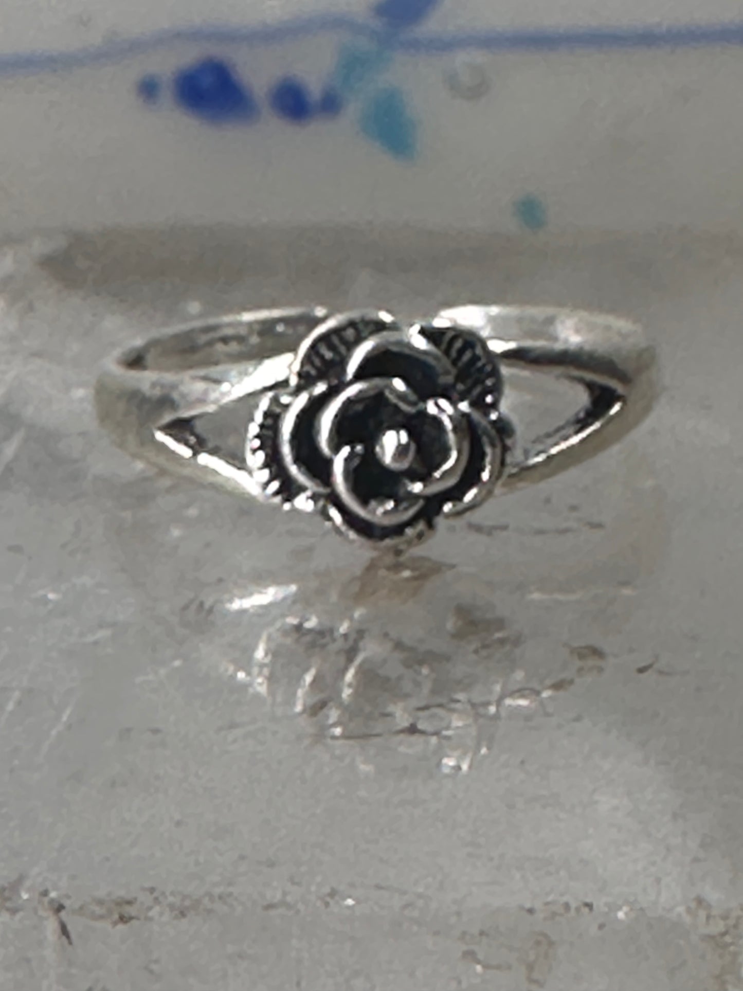 Rose ring toe band size 3.50 adjustable sterling silver women girls
