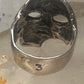 Vintage Face ring mask band fisize 7.50 sterling silver women