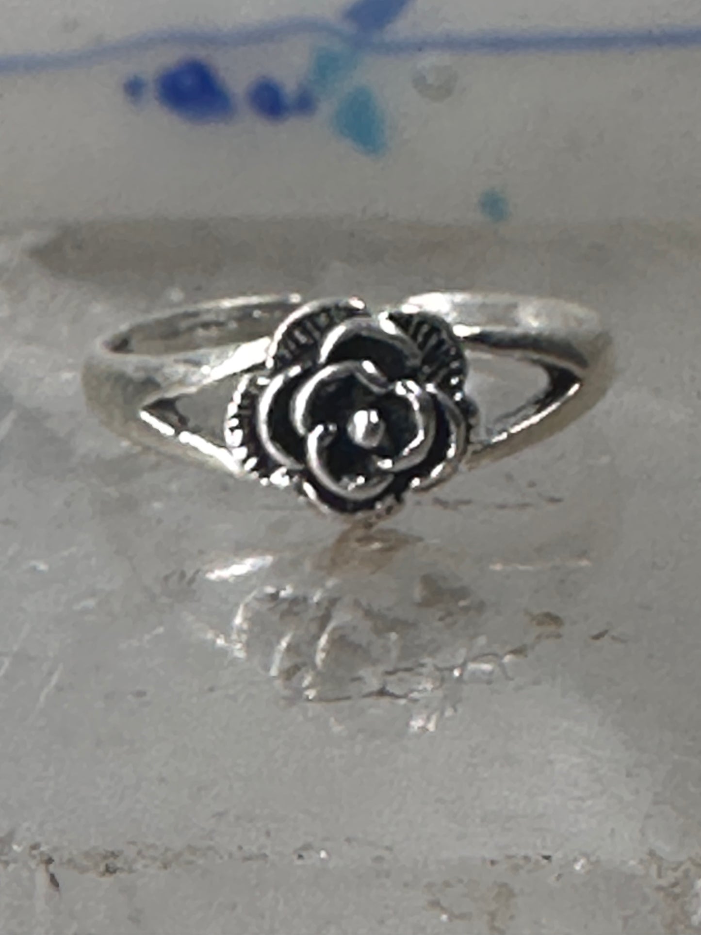 Rose ring toe band size 3.50 adjustable sterling silver women girls