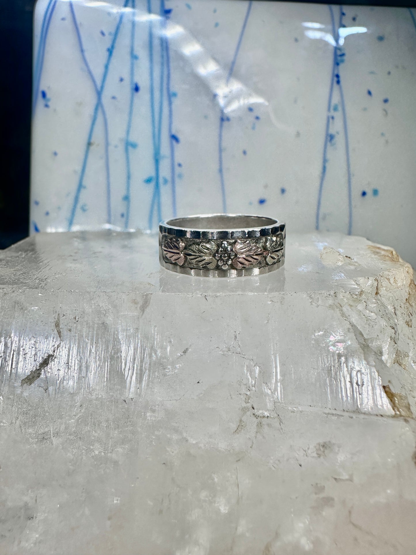 Black Hills Gold ring wedding band size 9.5 sterling silver 10K Landstrom women men