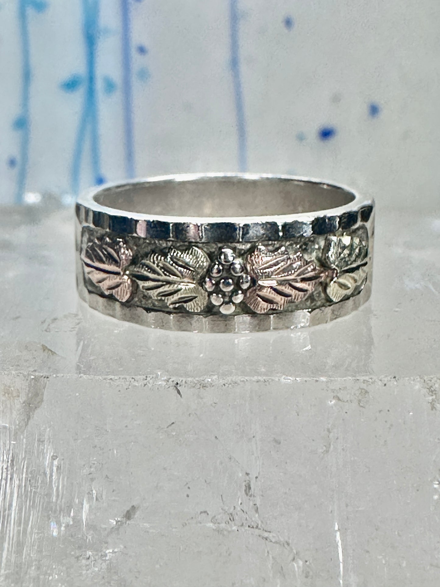 Black Hills Gold ring wedding band size 9.5 sterling silver 10K Landstrom women men