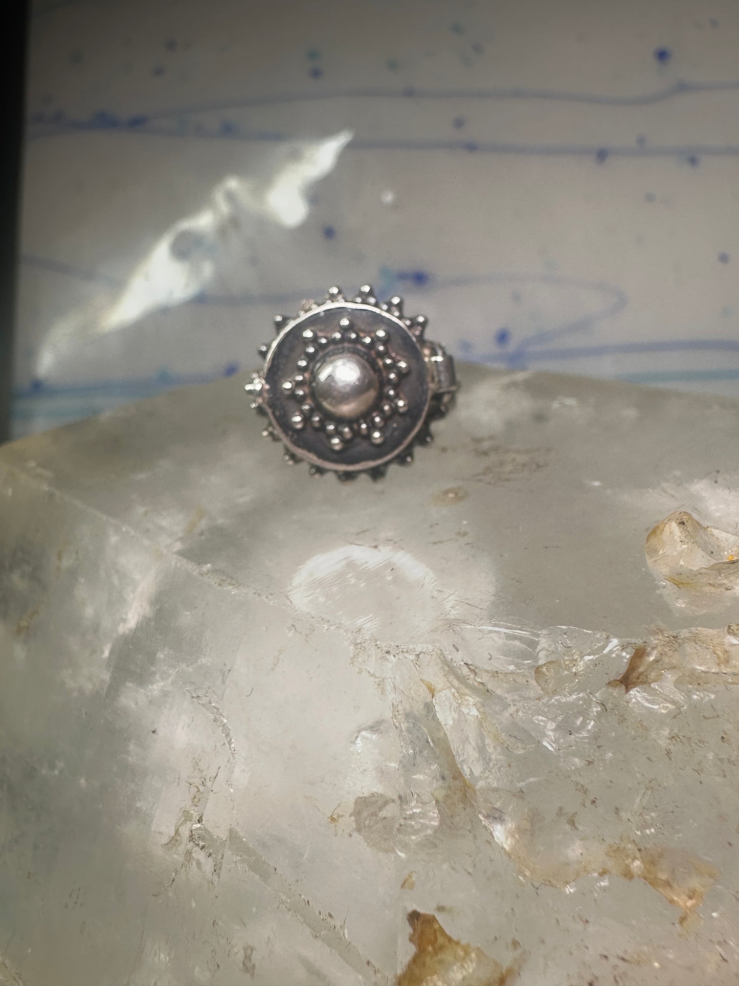 Poison Ring size 6 boho beaded sterling silver girls women