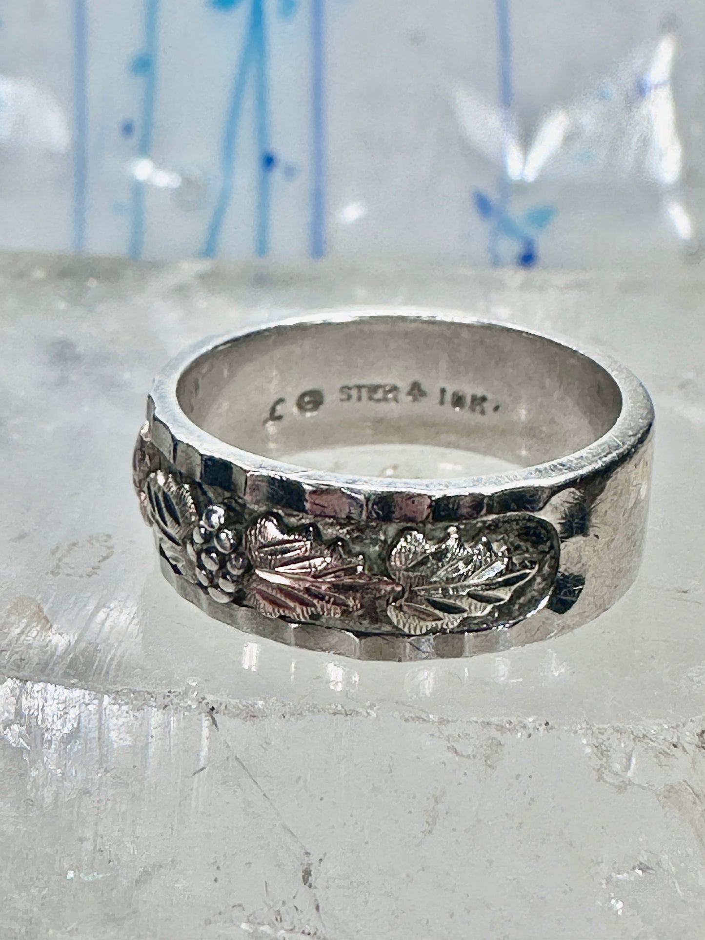 Black Hills Gold ring wedding band size 9.5 sterling silver 10K Landstrom women men