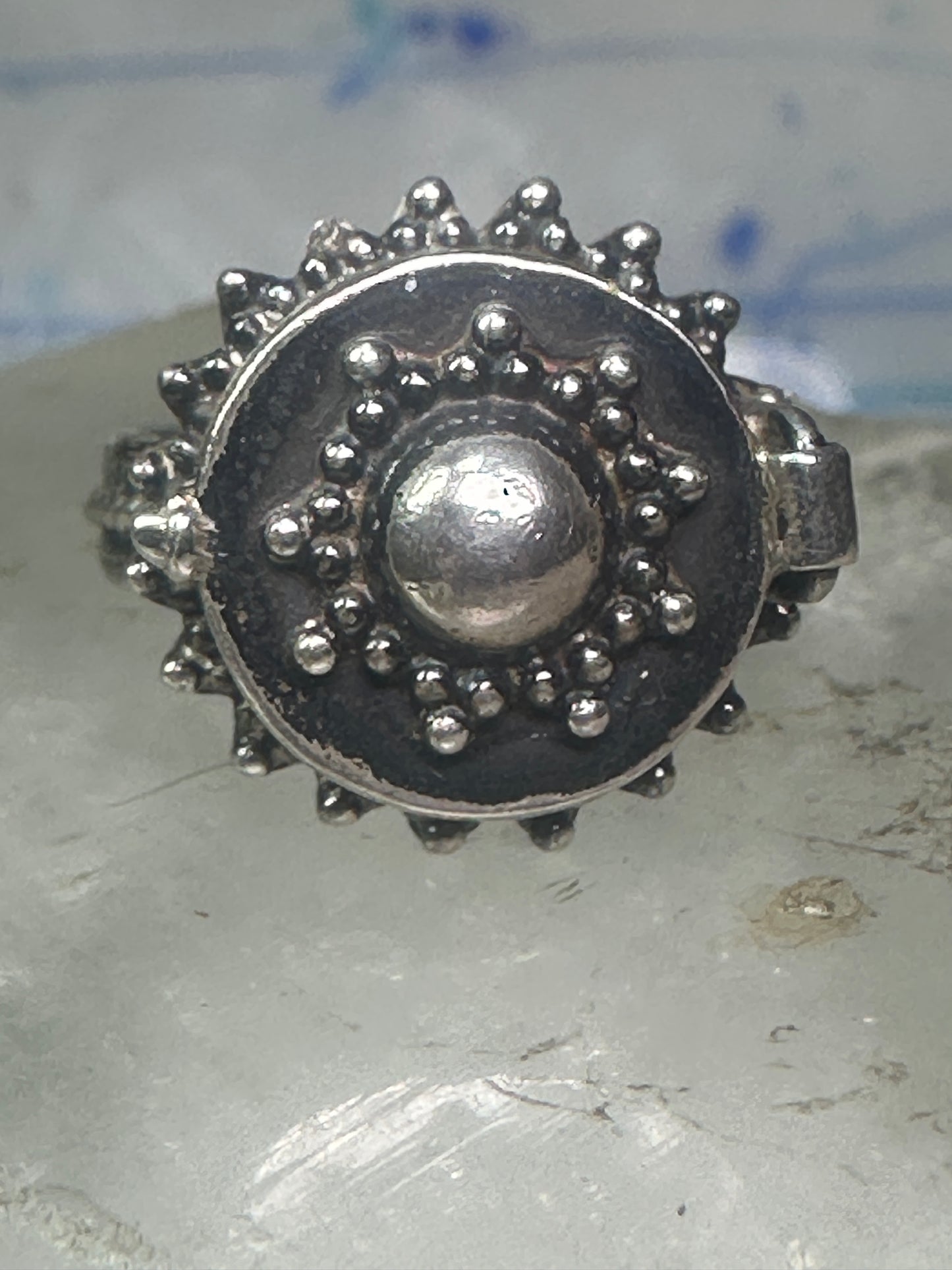 Poison Ring size 6 boho beaded sterling silver girls women