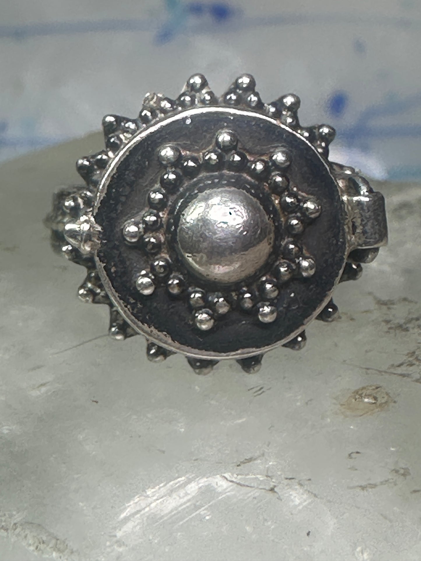 Poison Ring size 6 boho beaded sterling silver girls women