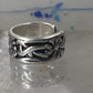 Wide floral ring toe band size 2 adjustable sterling silver women girls