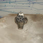 Vintage Sterling Silver Gothic Coffin Pentagram Secret Compartment Poison Ring Size 7.25