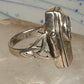 Vintage Sterling Silver Gothic Coffin Pentagram Secret Compartment Poison Ring Size 7.25