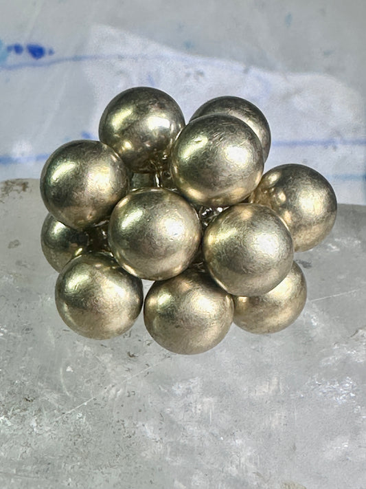 Vintage Balls Cha cha cluster ring Adami & Martucci band size 8 sterling silver women