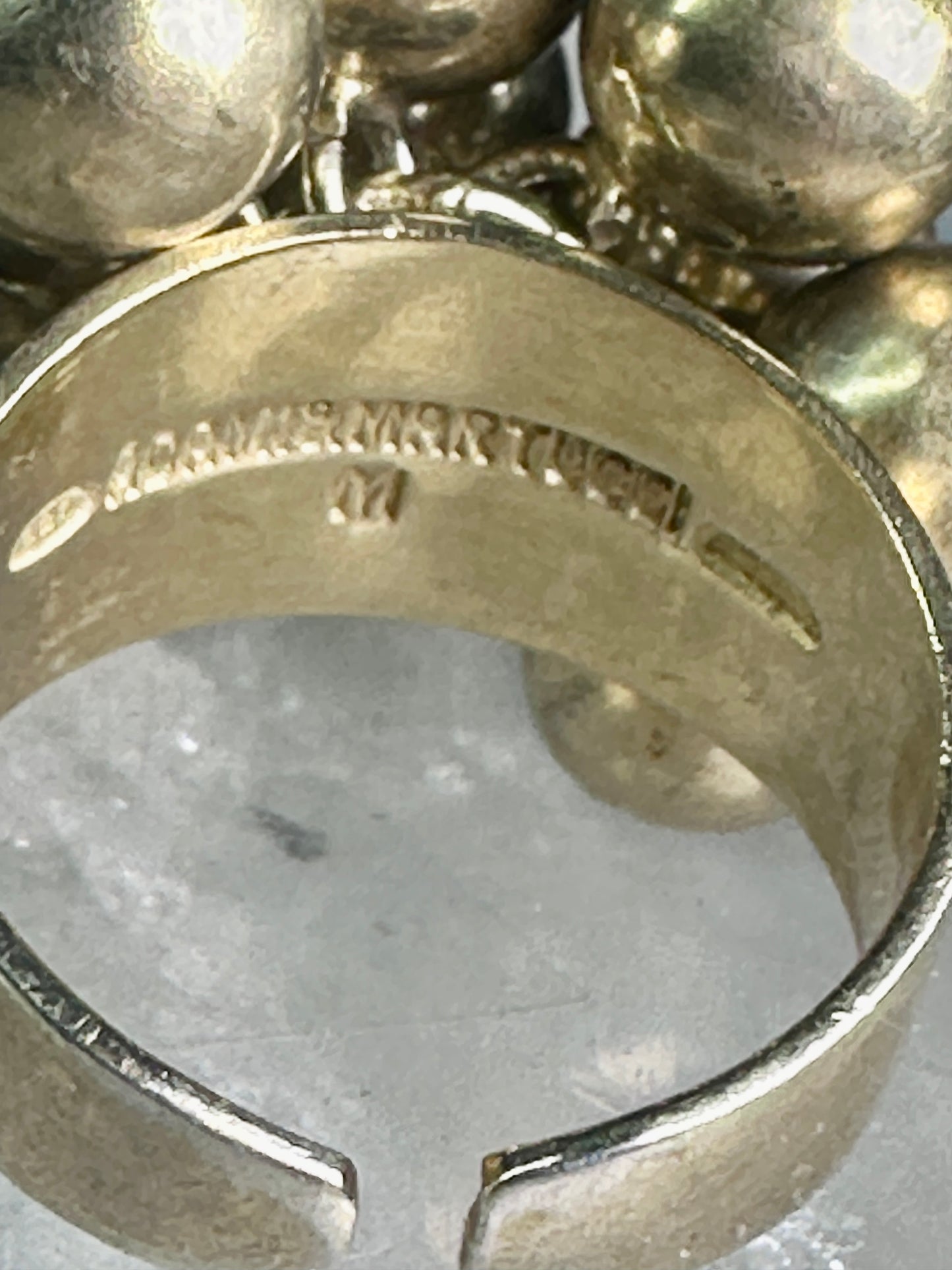 Vintage Balls Cha cha cluster ring Adami & Martucci band size 8 sterling silver women