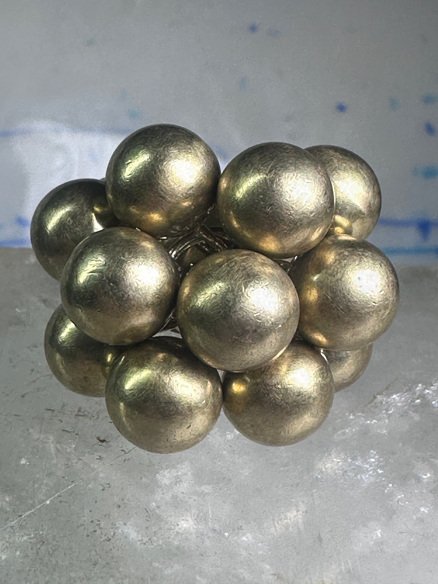 Vintage Balls Cha cha cluster ring Adami & Martucci band size 8 sterling silver women