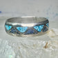 Vintage Zuni ring wedding band&nbsp; turquoise chips blue lapis size 11.2 sterling silver