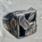 Eagle ring onyx leaves size 10.5 Black Hills Gold sterling silver women men