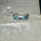 Vintage Zuni ring wedding band&nbsp; turquoise chips blue lapis size 11.2 sterling silver