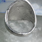 Vintage Kachina ring Turquoise Heavy band size 11 sterling silver women men