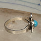 Vintage Sterling Silver Fred Harvey Thunderbird Turquoise Pinky Signet Ring Size 4.75 925