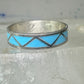 Vintage Zuni ring reconstituted turquoise size 10.25 wedding band sterling silver