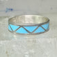 Vintage Zuni ring reconstituted turquoise size 10.25 wedding band sterling silver