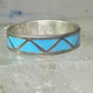 Vintage Zuni ring reconstituted turquoise size 10.25 wedding band sterling silver