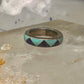 Vintage turquoise lapis ring southwestern wedding band size 5.75 sterling silver women