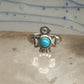 Vintage Sterling Silver Fred Harvey Thunderbird Turquoise Pinky Signet Ring Size 4.75 925