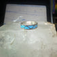 Vintage Zuni ring reconstituted turquoise size 10.25 wedding band sterling silver