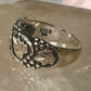 Black Hills Gold ring leaves wedding band size 5 sterling silver women