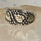 Black Hills Gold ring leaves wedding band size 5 sterling silver women