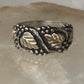 Black Hills Gold ring leaves wedding band size 5 sterling silver women