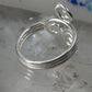 Spiral toe ring pinky floral toe band size 4 adjustable sterling silver women girls
