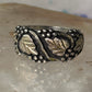 Black Hills Gold ring leaves wedding band size 5 sterling silver women