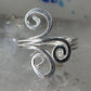 Spiral toe ring pinky floral toe band size 4 adjustable sterling silver women girls