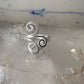 Spiral toe ring pinky floral toe band size 4 adjustable sterling silver women girls