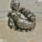 Mermaid ring size 9 heavy ocean sterling silver women men